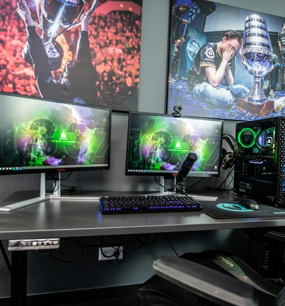 black computer keyboard on white table